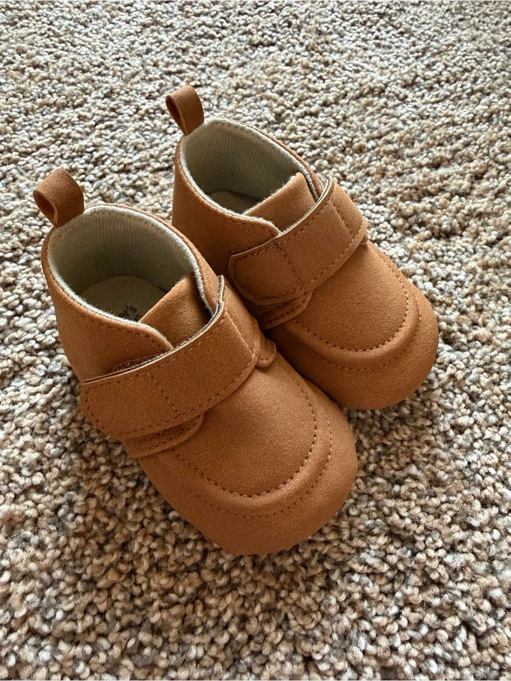 CARTERS Brown Faux Suede Strap Bootie